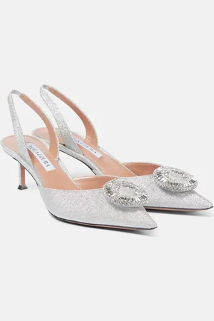 Aquazzura Slingback-Pumps Crystal Hoop 50 mit Glitter