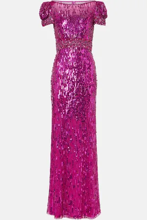 Jenny Packham Robe Sungem mit Pailletten und Kristallen