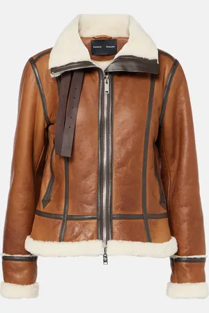 Proenza Schouler Lederjacke Arlo mit Shearling