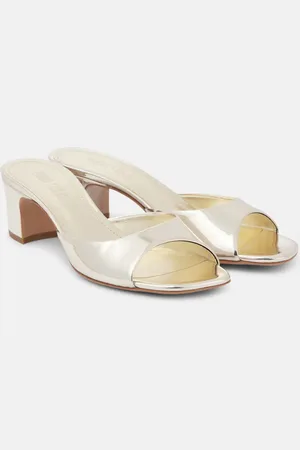 PARIS TEXAS Pantoletten Lara 50 aus Metallic-Leder