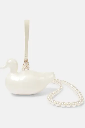 Simone Rocha Clutch Duck mit Zierperlen