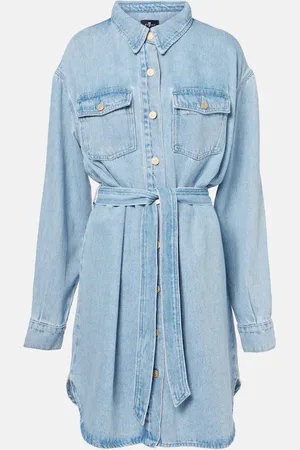 7 for all Mankind Hemdblusenkleid aus Denim