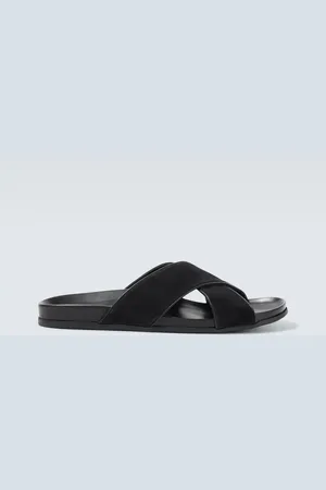 Manolo Blahnik Sandalen Chiltern aus Veloursleder