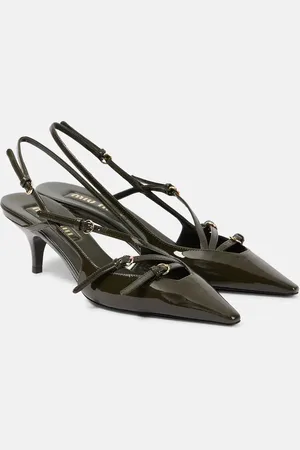 Miu Miu Slingback-Pumps aus Lackleder