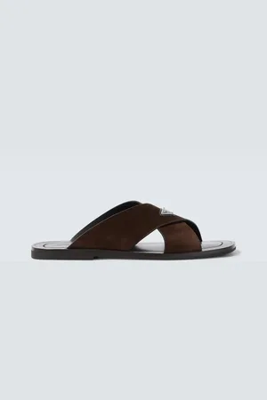 Prada Sandalen aus Veloursleder und Leder