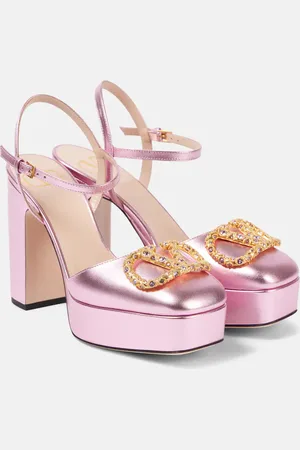 VALENTINO GARAVANI Slingback-Pumps VLogo Signature aus Metallic-Leder