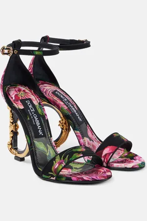 Dolce & Gabbana Bedruckte Sandalen DG aus Leder