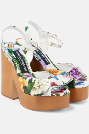 Dolce & Gabbana Bedruckte Plateausandalen