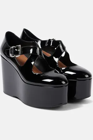 Alaïa Alaïa Wedges Criss Cross aus Lackleder