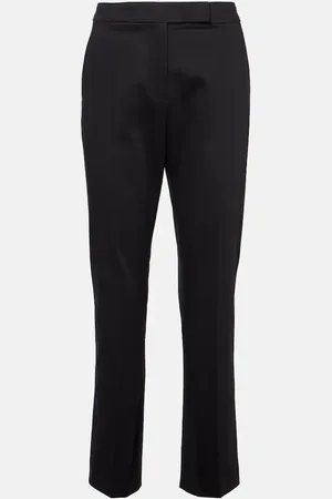 Max Mara Mid-Rise-Schlaghose Okra aus Baumwolle
