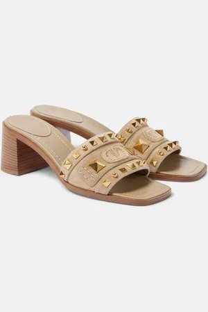 VALENTINO GARAVANI Pantoletten Plaster Caster 50 aus Veloursleder
