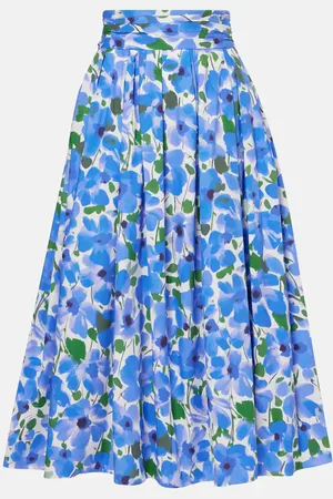Carolina Herrera Bedruckter Midirock aus einem Baumwollgemisch