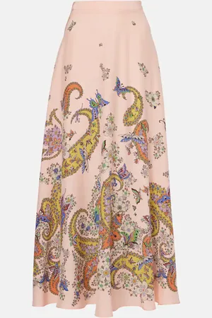 Etro Maxirock aus Crêpe de Chine aus Seide
