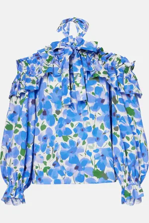 Carolina Herrera Bedrucktes Off-Shoulder-Top
