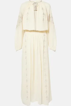 Isabel Marant Besticktes Maxikleid Odilia aus Seide