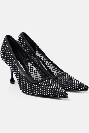 Jimmy Choo Pumps Ixia 80 aus Mesh mit Kristallen