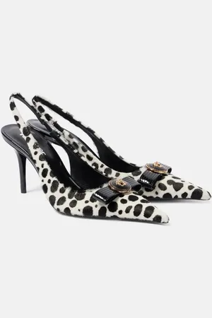 VERSACE Slingback-Pumps Gianni Ribbon 85 aus Kalbshaar