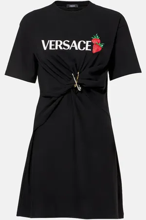 VERSACE Bedrucktes Minikleid aus Baumwolle