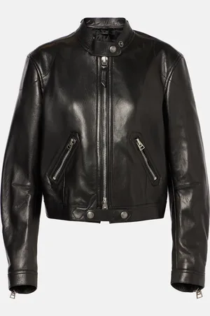 Tom Ford Cropped-Bikerjacke aus Leder