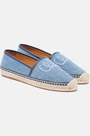 Chloé Chloé Bestickte Espadrilles Isla aus Denim