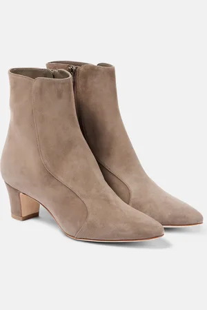Manolo Blahnik Ankle Boots Myconia 50 aus Veloursleder