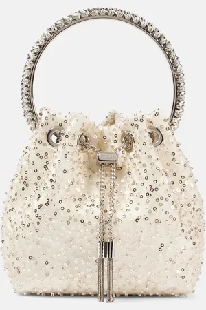 Jimmy Choo Bucket-Bag Bon Bon mit Kristallen und Pailletten