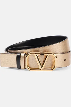 VALENTINO GARAVANI Gürtel VLogo Signature aus Metallic-Leder