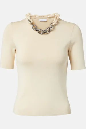 Paco rabanne Verziertes Top aus einem Seidengemisch