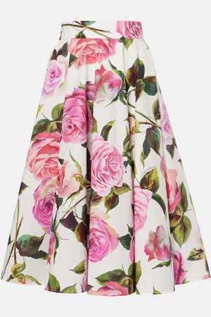 Dolce & Gabbana Bedruckter Midirock aus Baumwolle