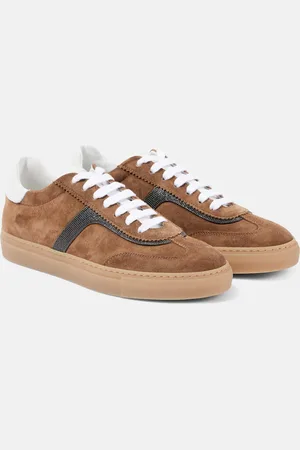 Brunello Cucinelli Verzierte Sneakers aus Veloursleder