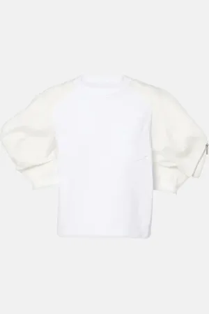 SACAI Top aus einem Baumwollgemisch