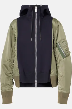 SACAI Kapuzenjacke aus einem Baumwollgemisch