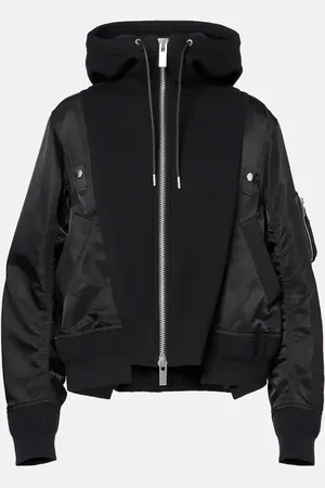 SACAI Kapuzenjacke aus einem Baumwollgemisch