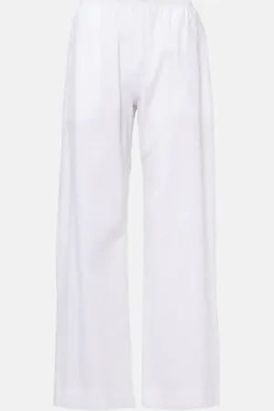 Leset Weite Mid-Rise-Hose Yoko aus Baumwolle