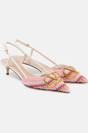 VALENTINO GARAVANI Slingback-Pumps VLogo Signature 40 aus Häkelstrick