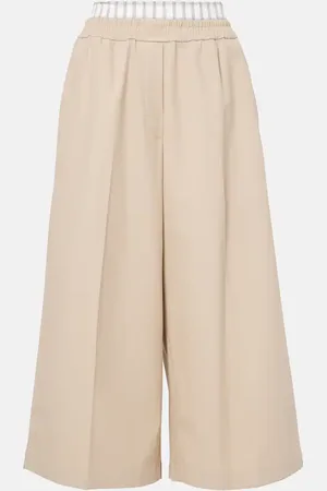 Loewe Weite Low-Rise Cropped-Hose aus Baumwolle