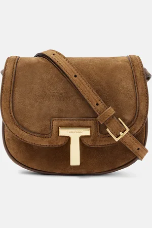 Tom Ford Schultertasche Wallis Mini aus Veloursleder