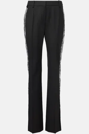 Nina Ricci Gerade Hose aus Wolle mit Spitze