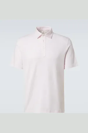 Brunello Cucinelli Polohemd aus Baumwolle und Leinen