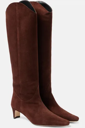 Staud Stiefel Western Wally aus Veloursleder