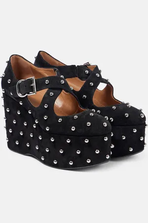 Alaïa Alaïa Verzierte Wedges Crisscrossed aus Veloursleder