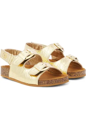 Dolce & Gabbana Sandalen aus Metallic-Leder