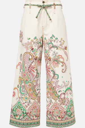 Etro Weite Hose aus einem Baumwollgemisch