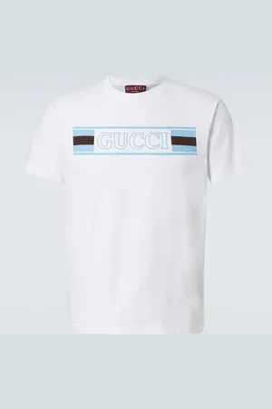 Gucci T-Shirt Web Stripe aus Baumwoll-Jersey