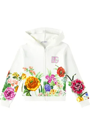 Dolce & Gabbana Bedruckter Kapuzenjacke DG aus Baumwoll-Jersey