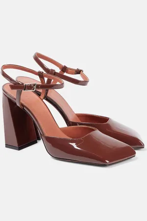 Amina Muaddi Pumps Charlotte 95 aus Lackleder