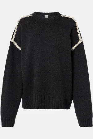 Totême Bestickter Pullover aus einem Wollgemisch