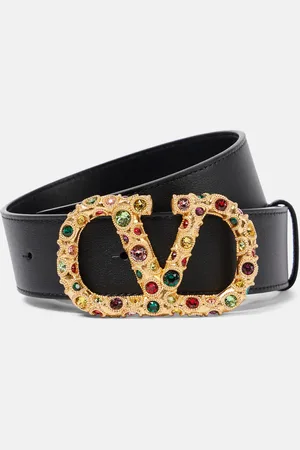 VALENTINO GARAVANI Gürtel VLogo Signature aus Leder mit Kristallen