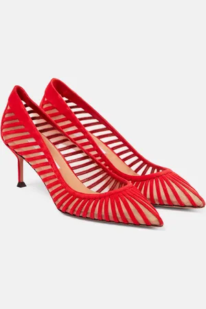 Aquazzura Pumps Passions 65 aus Veloursleder und Mesh