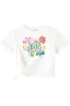 Dolce & Gabbana Bedrucktes T-Shirt DG aus Baumwolle